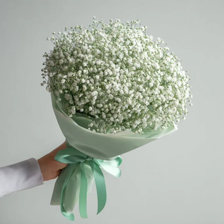 Монобукет из гипсофилы &laquo;Молочная вуаль&raquo;