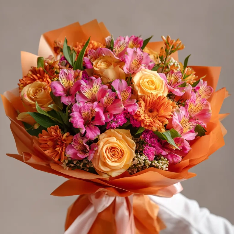Букет с альстромериями &laquo;Праздник цвета&raquo;