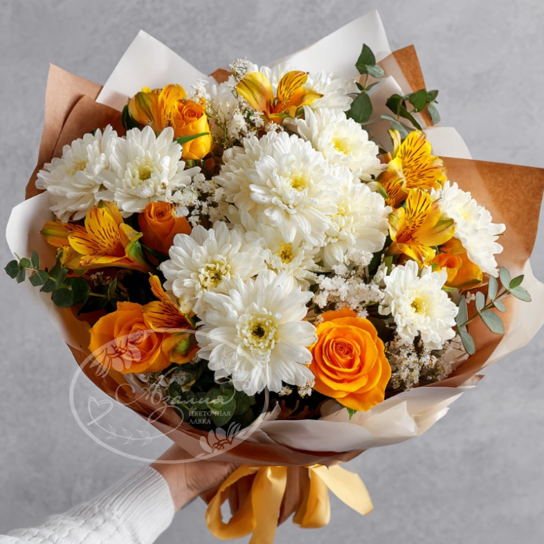 Букет с хризантемами &laquo;Симфония сентября&raquo;