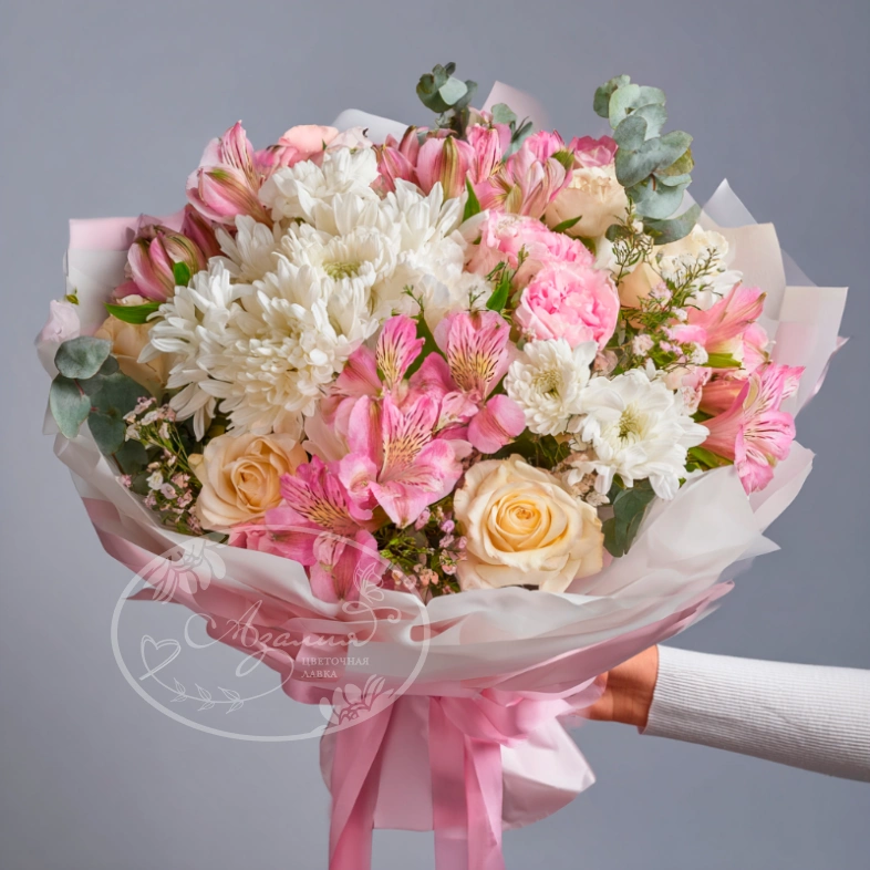 Букет с хризантемами &laquo;Светлый выбор&raquo;