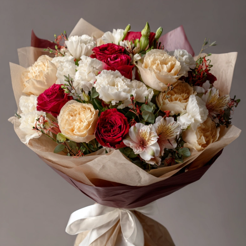 Букет с эустомами &laquo;Тонкая грань&raquo;