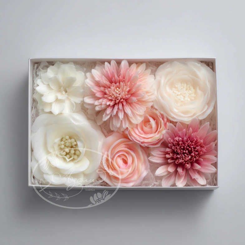 Набор цветов из мыла &laquo;Нежный рассвет&raquo;