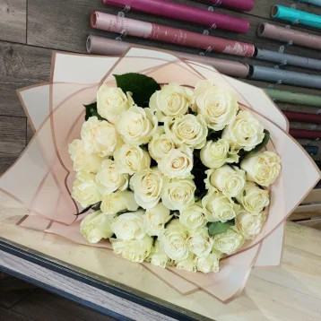 Букет из белых роз «Дыхание ангела»