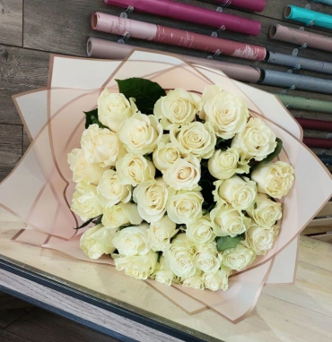 Букет из белых роз «Дыхание ангела»