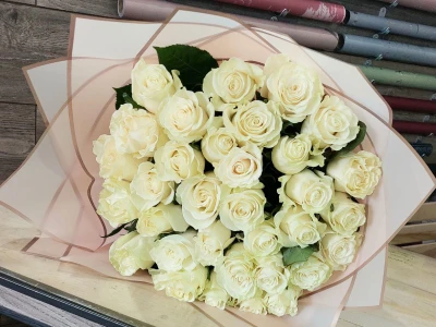 Букет из белых роз «Дыхание ангела»