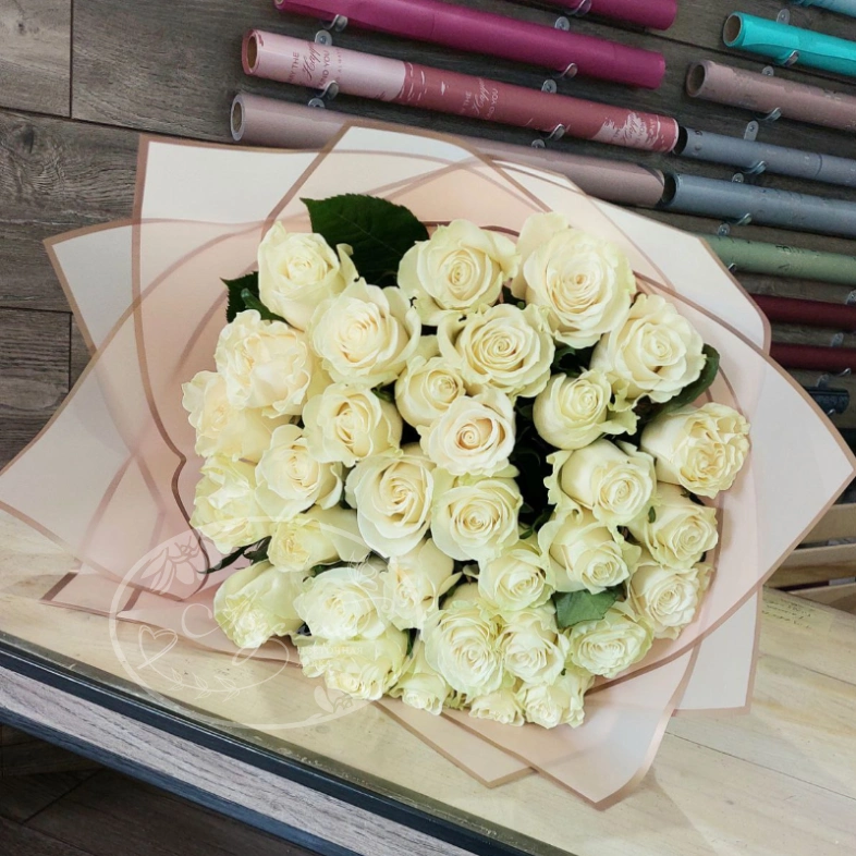Букет из белых роз &laquo;Дыхание ангела&raquo;
