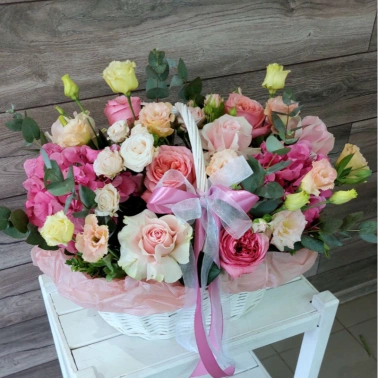 Цветы в корзине «Садовая феерия»