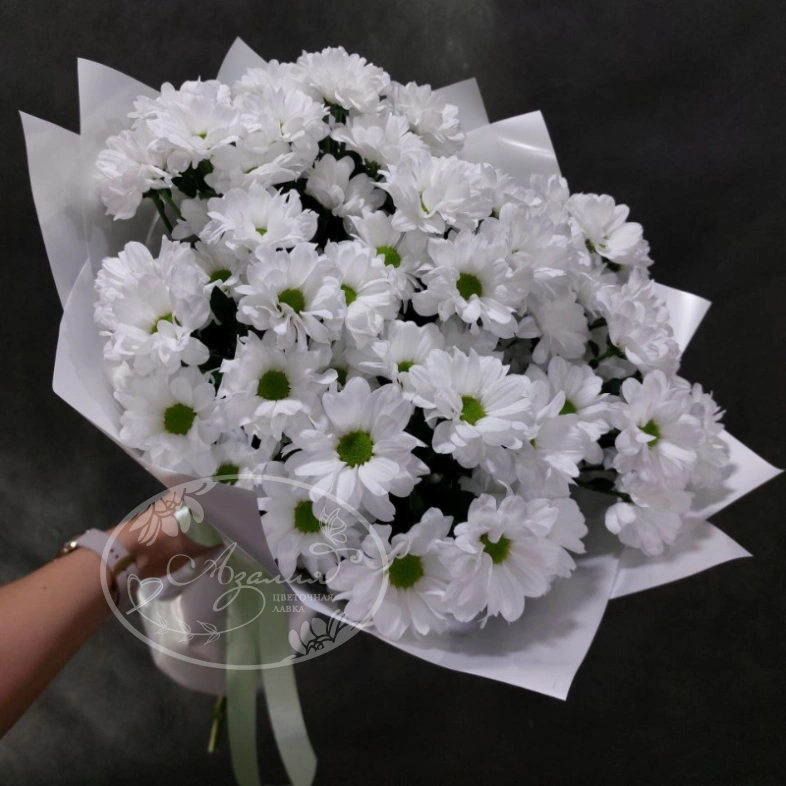 Букет из ромашковых хризантем &laquo;Привет, ромашки&raquo;