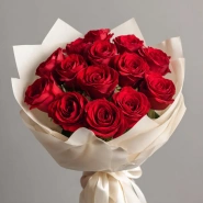 15 красных роз 60 см 1